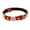 Red, variant on Genuine Leather Designer Dog Collar, Daisy, Studs. 11.5"x1/2" Wide. Fits 8"-10" Neck, Yorkshire Terrier, Puppies