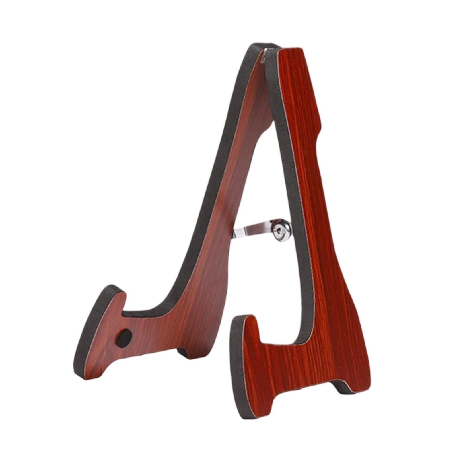 LeeQinersw Folding Guitar Stand Bracket Wooden Guitar Holder for Basses Electric Guitar Red Brown