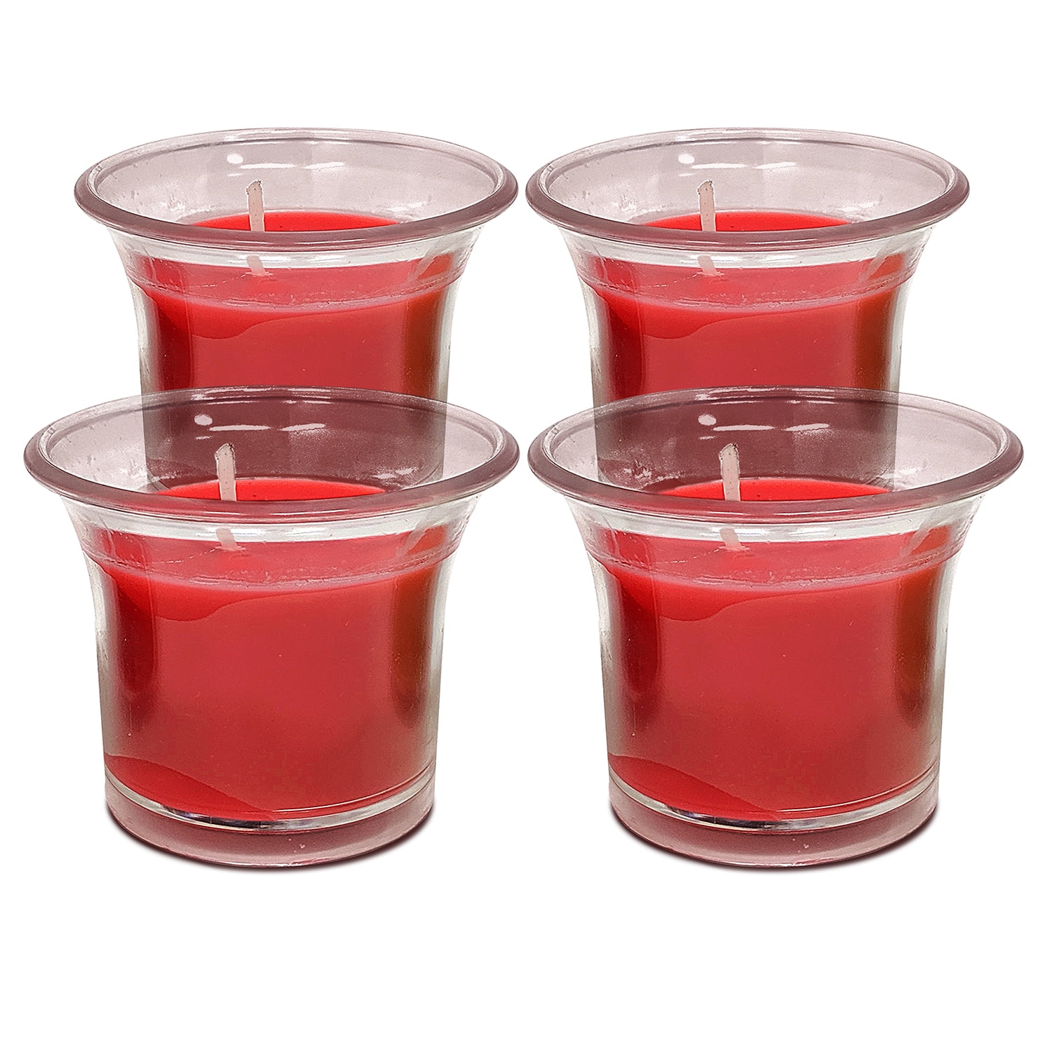 Hyoola, 12 Hour Clear Cup Apple Cinnamon Scented Votive Candles