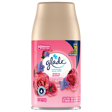 Glade Automatic Spray Refill  Air Freshener  Rose & Bloom  6.2 oz