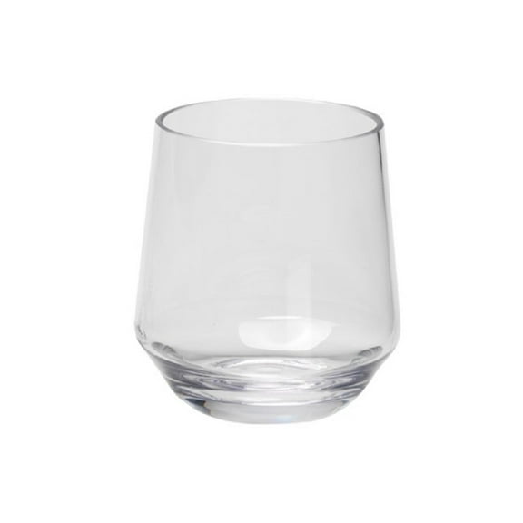 Merritt International Tritan Curve 14 oz. Acrylic Stemless Wine Glass Clear, Set of 4 (23027)