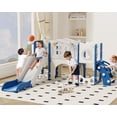 thumbnail image 3 of XJD 11 in 1 Toddler Slide PlaySet for kids indoor/outdoor for Toddlers Age 1-3, Blue & Gray, 3 of 13