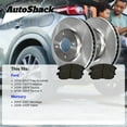 thumbnail image 3 of AutoShack Front Brake Rotors & Ceramic Pads for Ford, Five Hundred 2005-2007 Taurus 2008-2009 Freestyle 2005-2007 Taurus X 2008-2009, AWD FWD V6 3.0L 3.5L - 12.4" (315 mm), 5-Lug, 3 of 5