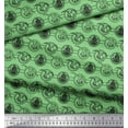 thumbnail image 3 of Soimoi Japan Crepe Satin Fabric Bird,Fish & Ship Ocean Print Fabric by Yard 42 Inch Wide, 3 of 3