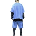 thumbnail image 4 of BXINGOHAI Mens Fashion 2 Piece Sets Casual Solid Color Outfits Crewneck Shorts Sleeve and Shorts Outdoor Daily Streetwear Set Today Sales Sky Blue,XXL, 4 of 5