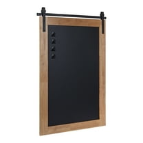 Kate and Laurel Samuels Wood Framed Wall Chalkboard, Rustic Brown/Black 24x36