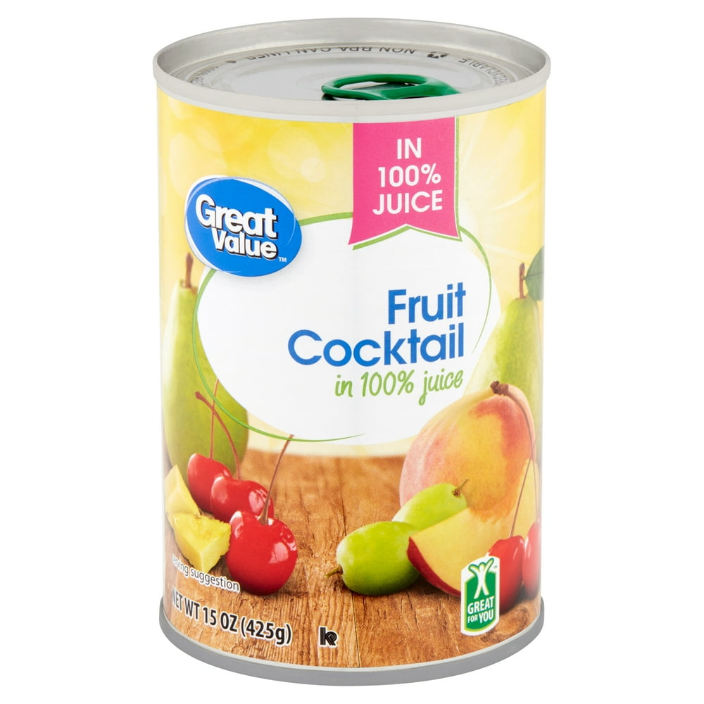 Great Value Fruit Cocktail in 100 Juice, 15 oz