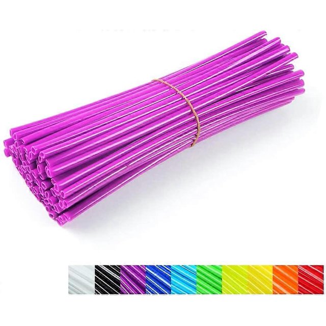 KAIYANG 36 fundas para ruedas de motocicleta, cubiertas para radios, cubiertas para llantas de motocross, 17,4 cm, color morado