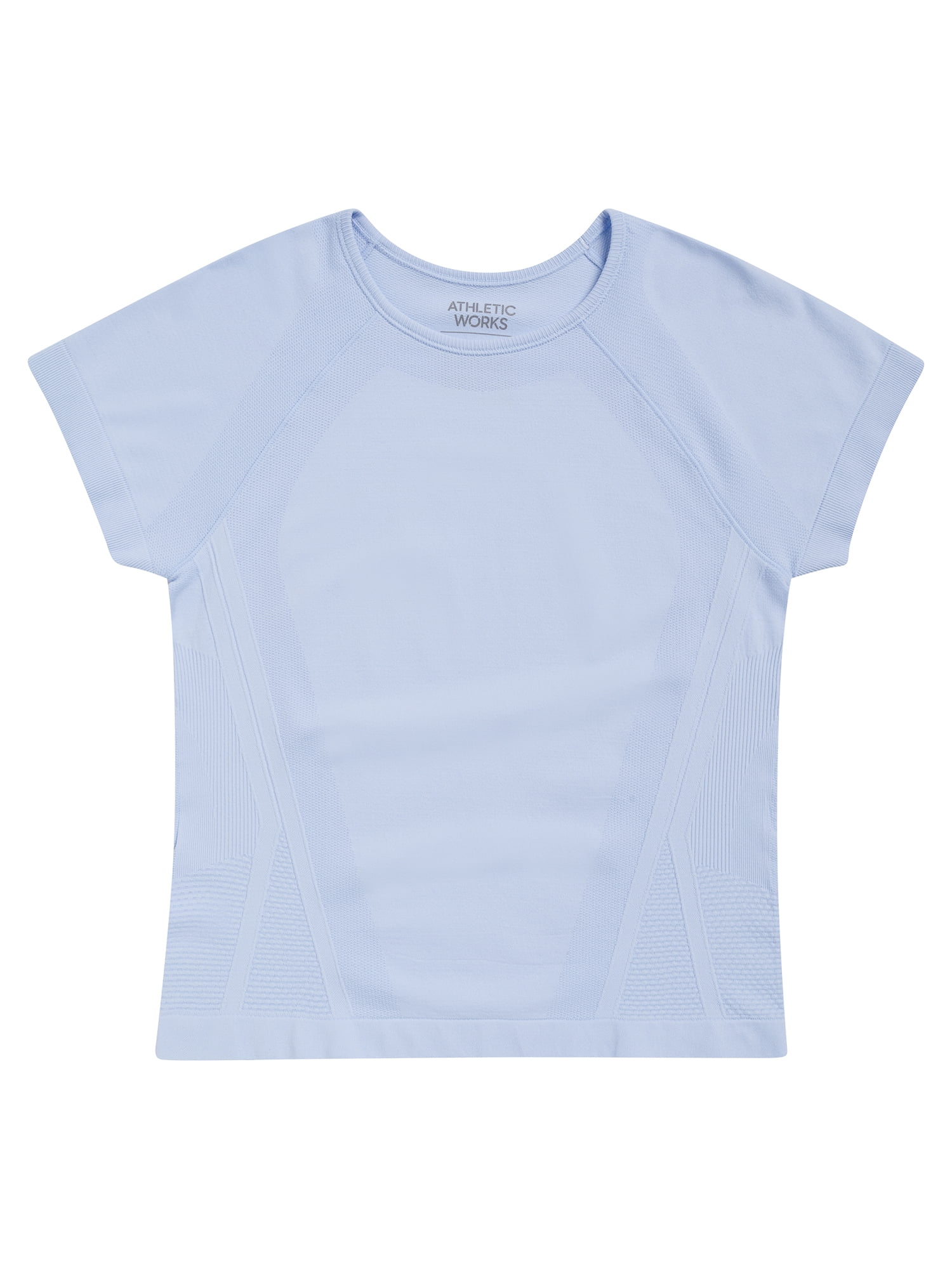 Athletic Works Girl's Active Short Sleeve Seamless Tee, 2-Pack, Sizes 4-18