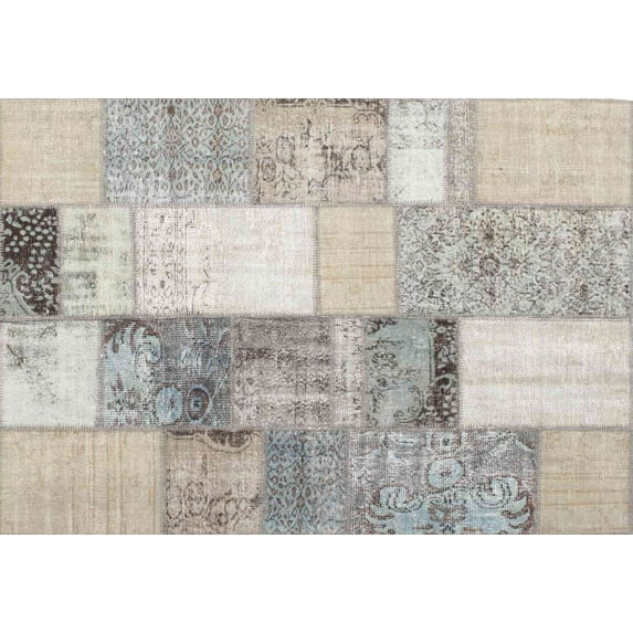 Ahgly Company Machine Washable Indoor Rectangle Contemporary Gunmetal Gray Area Rugs, 7' x 10'