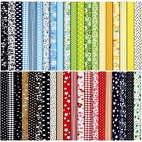 40 Pcs 10 x 10 Inches Summer Floral Quilting Cotton Fabric Bundle Squares Precut Fabric Multi Color Floral Fat Squares Sheets for DIY Craft Scrapbooking Quilting Sewing