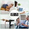thumbnail image 4 of Digital Alarm Clock, Large LED Display Big Number Alarm Clock for Bedroom Bedside with USB Charger, Loud Dual Alarms, Battery Backup, Adjustable Brightness Dimmer Snooze 12/24H, 4 of 8