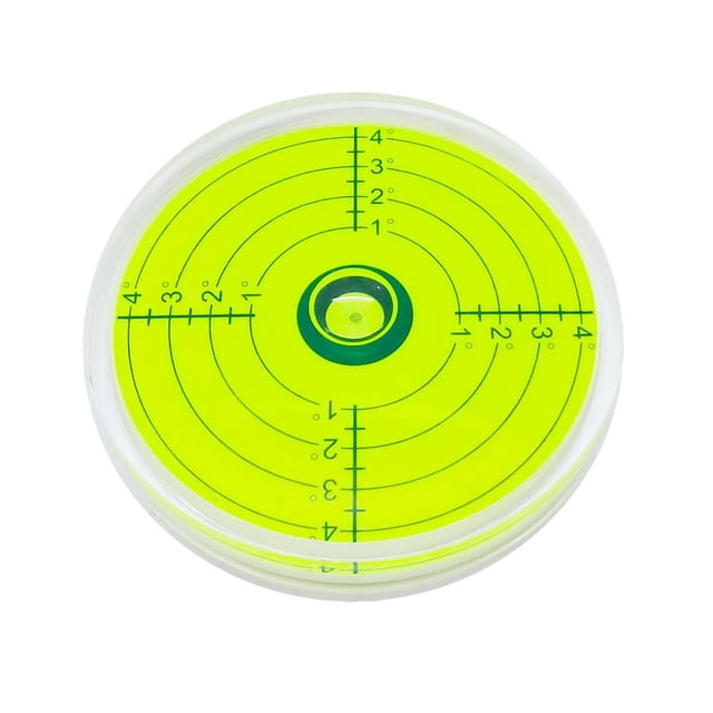 SIZIKJXGHWYI 80x12mm Nivel de burbuja grande Grado Superficie marcada Niveles redondos Nivel circular Burbuja Herramientas de medición de precisión