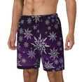 thumbnail image 2 of Haiem Snowflake Gradient Purple Men'S Quick-Dry Swim Trunks: Comfortable Beach Shorts With Mesh Lining And Pockets - Ideal For Swimming And Sunbathing 3x-Large, 2 of 9