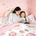 thumbnail image 4 of Manfei Christmas Santa Claus Twin Comforter Sets,Traditional Gift Bowknot Bedding Set,Pink White,Pink Reversible,2-Piece,1 Comforter and 1 Pillowcase, 4 of 7
