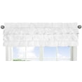 thumbnail image 1 of Sweet Jojo Designs Solid Color White Shabby Chic Ruffle Window Treatment Valance for Harper Collection, 1 of 4