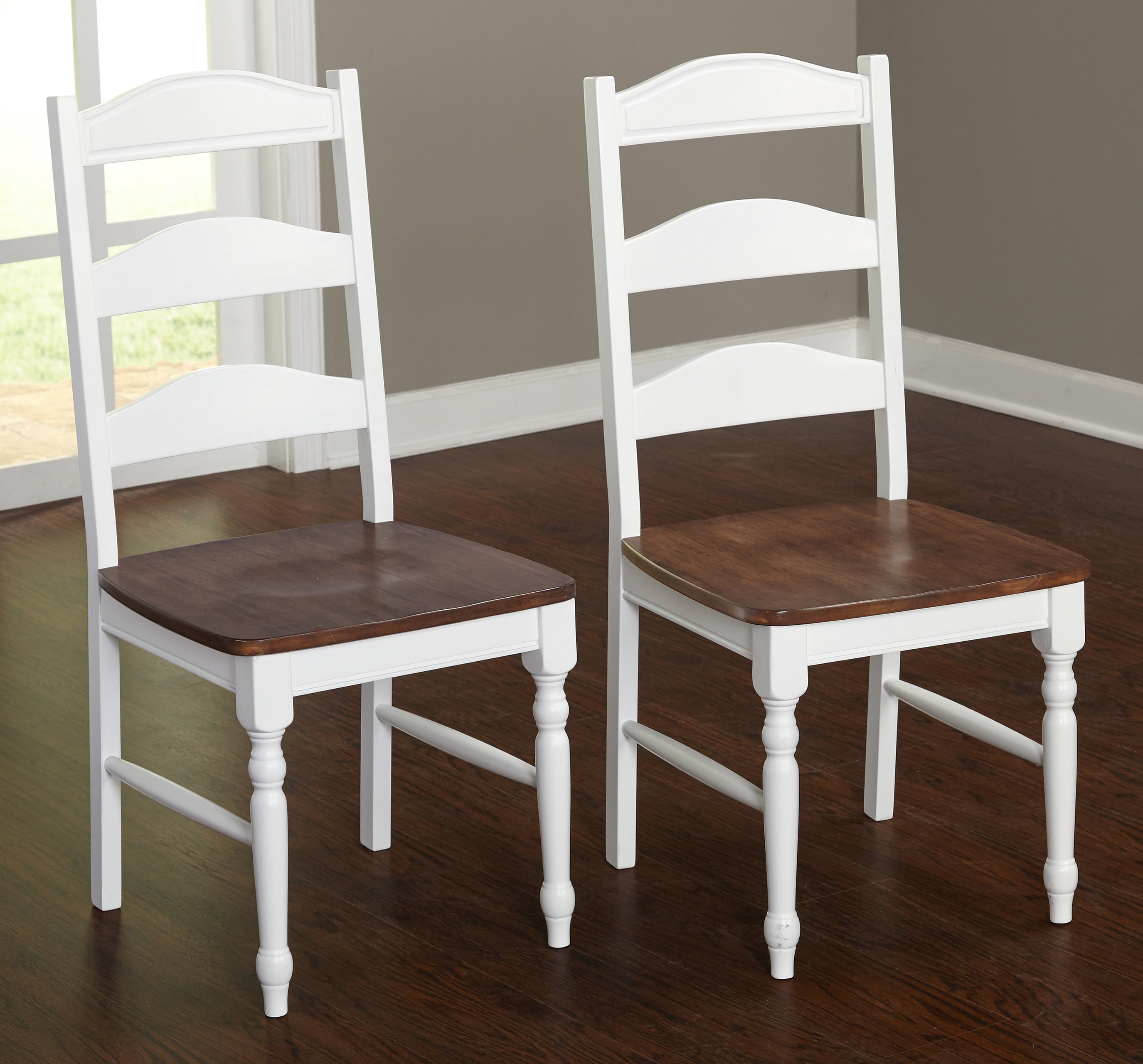Skipton Dining Table, White/Walnut