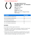 thumbnail image 2 of Rear Upper Control Arm Set - Compatible with 2011 - 2017 Mitsubishi Outlander Sport 2012 2013 2014 2015 2016, 2 of 2