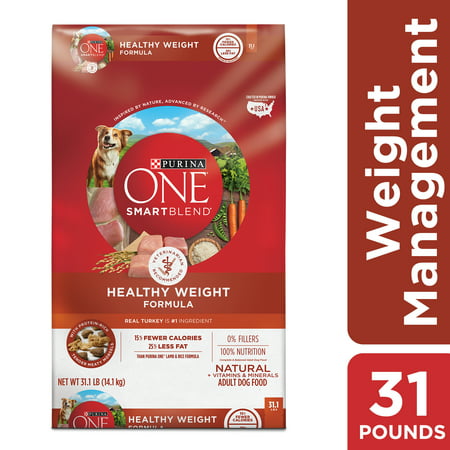 Purina ONE Weight Management, Natural Dry Dog Food, SmartBlend Healthy Weight Formula - 31.1 lb. (Best Natural Dog Food For Weight Loss)