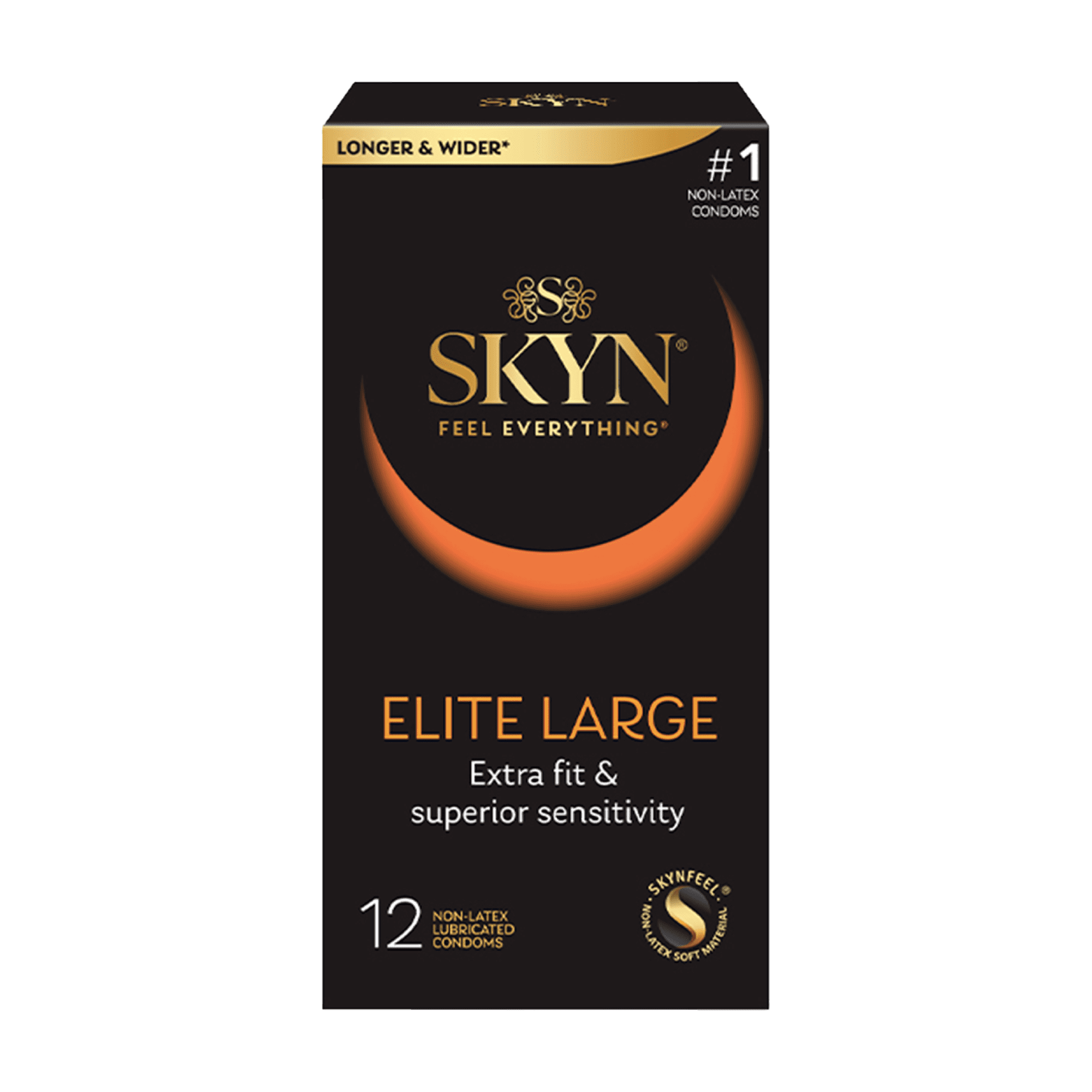 SKYN Elite Large Non-Latex Lubricated Condoms, 12 Count