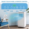 thumbnail image 2 of Missky 10000 BTU Portable Air Conditioner with Remote Control, 3-in-1 Mini Standing Portable AC Unit w/Universal Casters & Window Kits, Cools Up to 450 Sq.ft, White, 2 of 8