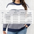 thumbnail image 4 of yillto Plus Size Women Sweater Color Block Striped Fashion Crew Neck Pullover Knit Loose Sweaters, 4 of 6