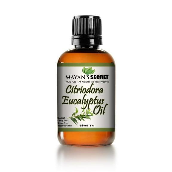 Mayan's Secret Natural Citriodora Eucalyptus Essential Oil - 100% Pure & Premium Therapeutic Grade with Premium Glass Dropper - 4 OZ