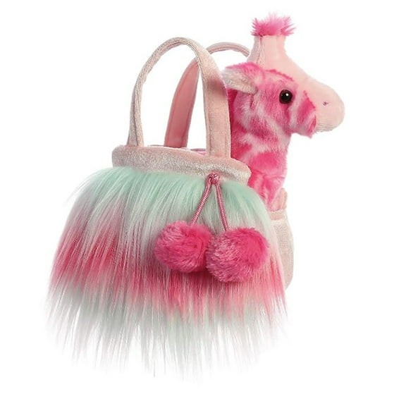 Aurora - Small Pink Fancy Pals - 7" Furries Sunrise Giraffe - Fashionable Stuffed Animal