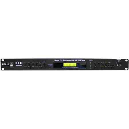ROLLS Quartz PLL Synthesized AM/FM Tuner, Black, 19 x 1.75 x 7 RS81B