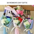 thumbnail image 2 of Mothers Day Flower Mother's Day Gift 3 Roses Flower Carnation Bunch Gift Box Mothers Day Flowers for Delivery On for Wedding Vase Bouquet Floral Arrangement Home Decor Living Room Clearance Sky Blue, 2 of 5