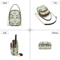 thumbnail image 3 of FORMRS Crossbody Bag for Women Quilted Travel Shoulder Cell Phone Purse with Chain Strap Handbag, Beige Floral Pattern, 3 of 7