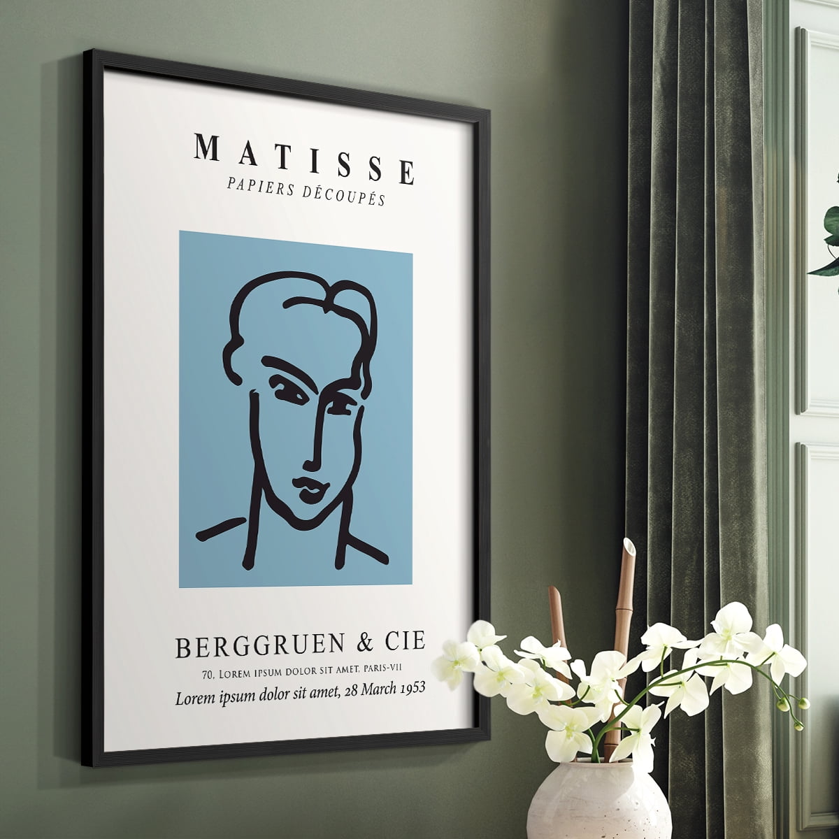 Matisse CXXXVI Framed Print in Black Solid Wood 22 x 28 Framed Print