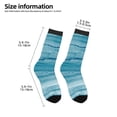 thumbnail image 2 of Rateoe Teal Turquoise Fluid Stripes Pattern Children's Socks, Socks Gifts ,kids Crew Soft Cotton Socks , Moisture-Wicking, Durable, Ideal for Daily Wear & Sports, 2 of 5