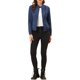 thumbnail image 2 of Chaqueta de moto con cuello alzado y cierre para mujer INSPIRE CHIC, ligera, talla XL, azul oscuro, 2 of 7