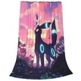 thumbnail image 2 of Umbreon Soft Lightweight Bed Blankets Plush Fuzzy Cozy Blanket Microfiber Throw Blanket for Couch, 2 of 9