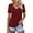 Burgundy, variant on JYLFC Womens Tops Short Sleeve Loose V Neck Casual Tee Shirts, White 2XL