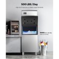 thumbnail image 3 of Commercial Ice Maker Machine - Head 500 lbs/Day Self-Cleaning Ice Machine, 3 of 6