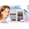 thumbnail image 6 of Lash Clusters Kit, Natural 628 Pcs Cluster Eyelash Extensions Kit 5-16mm Individual Lash Extensions Kit D Curl Fluffy Wispy False Eyelashes Kit,With Bond & Seal Tweezers Brush for beginner, 6 of 7