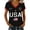Black, variant on MEICHEN 4th Of July Shirts For Women Summer USA Star Stripes Graphic Tees Memorial Day Outfit 250th Anniversary USA Shirt