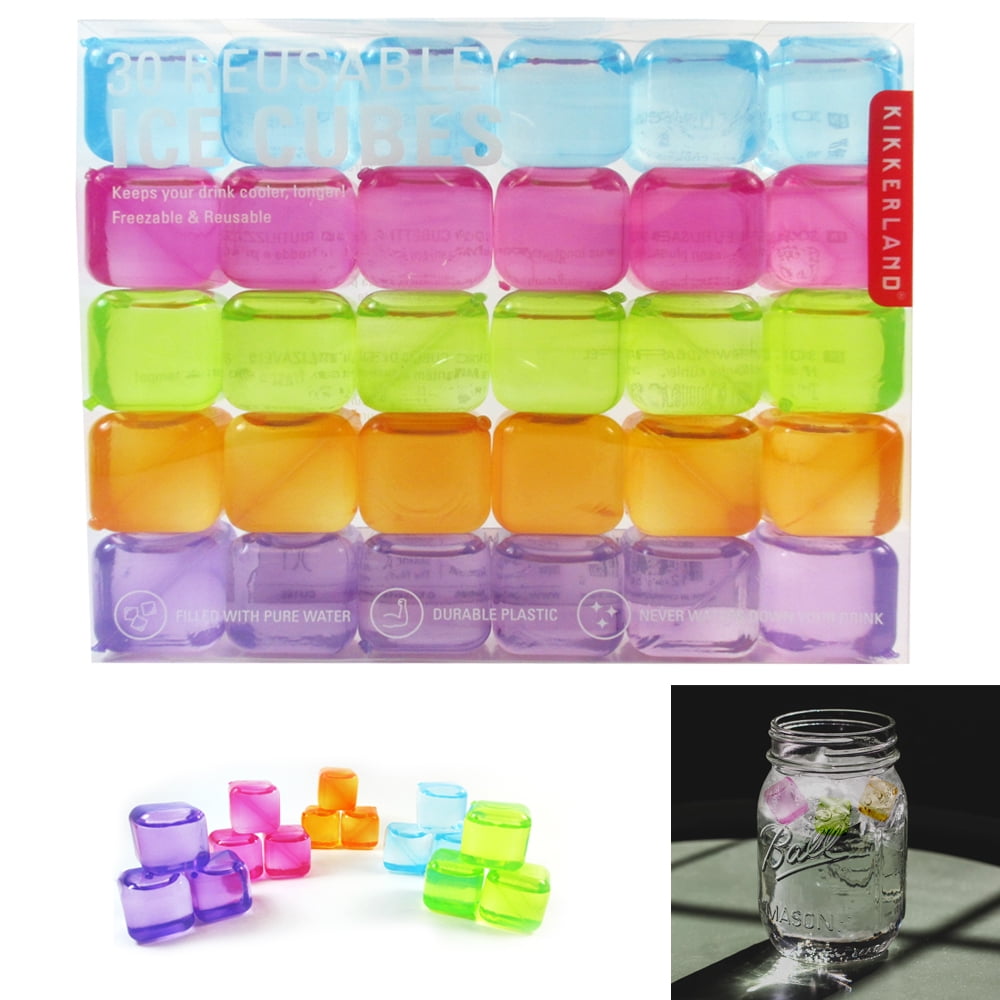 2"L x 2"W 500 Per Case Icy-Cools 80150 Clear Purified Water Reusable Ice Cubes