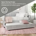 thumbnail image 3 of Hillsdale Nadia Channel Stitch Upholstered Twin Daybed with Trundle, Gray, 3 of 14