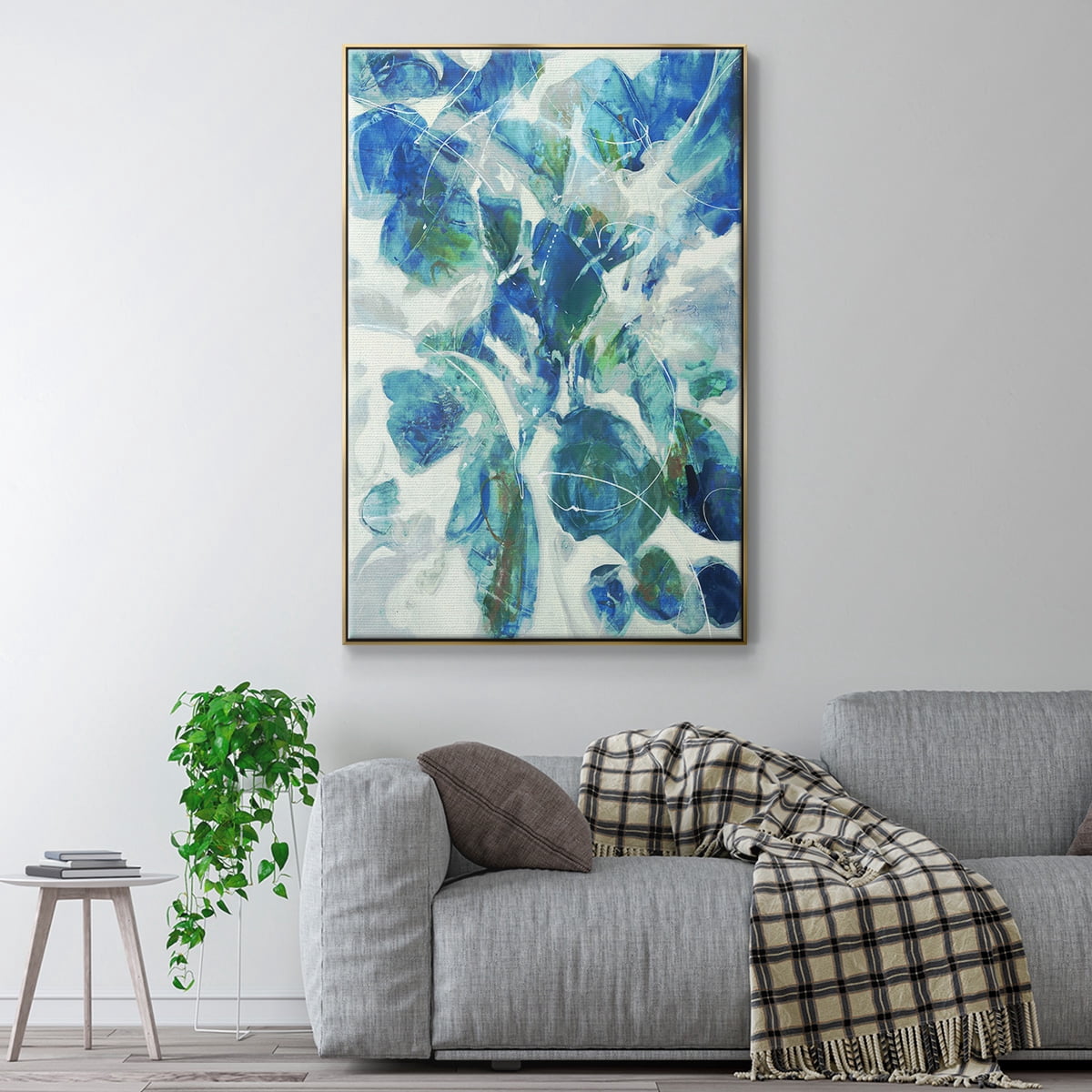 Winding Road Framed Premium Gallery Wrapped Canvas - Ready to Hang - 27 x 41 - Gold Floating Frame
