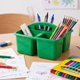 thumbnail image 5 of Green Portable 3 Compartment Craft Storage Organizer With Handle Divided Multipurpose Art Supply Caddy, 5 of 7