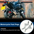 thumbnail image 2 of Pedal de motocicleta Unique Bargains para Honda Grom Msx125 SF 2017-2020, estribos para pies izquierdo y derecho, estribos antideslizantes de aleación de aluminio y goma, tono plateado, 1 par, 2 of 7
