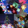 thumbnail image 2 of Christmas Snowflake String Lights 20ft 40 LED (White) Christmas String Lights Battery Operated Waterproof for, 2 of 9