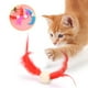 thumbnail image 4 of Campana rodante de bolas de madera para mascotas, juguete de entrenamiento interactivo con plumas de colores, divertido, para gatos, 6 uds., 4 of 8