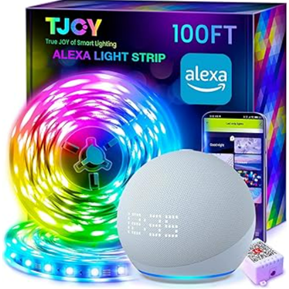 Refurbished Daybetter Flsl501215wifity01 100ft Smart For Bedroom Alexa Led Light Strip (2 Rolls Of 50ft)