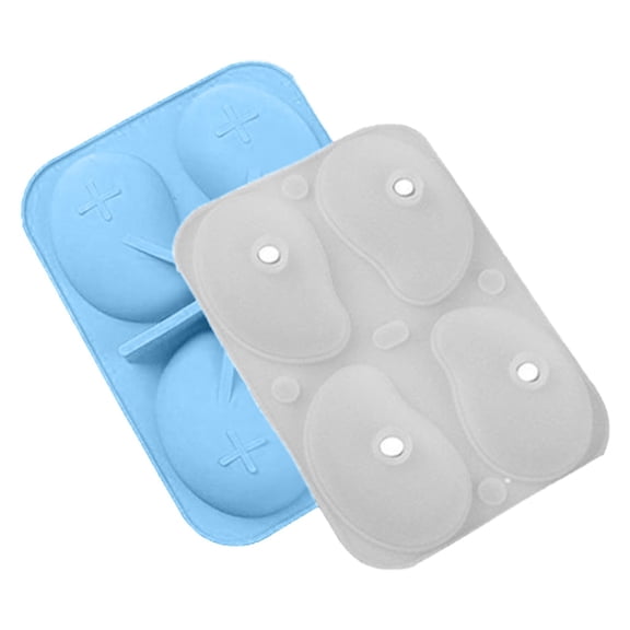 Eqslft 3D Silicone Baking Molds for Cakes, Mango Silicone Mold for Baking Mousse Cake,for Pastry Chocolate Ice Cream, Full Shape Mango Shape (4-Cavity)