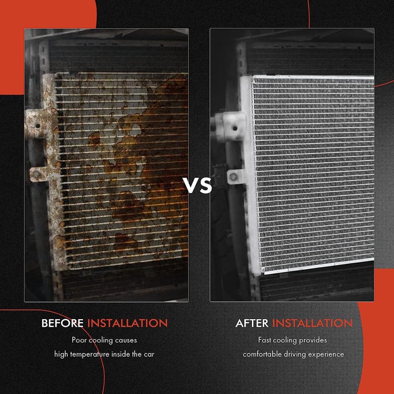 A-Premium A/C Condenser Compatible With Chrysler Neon 2000-2002, Dodge Neon 2000-2005 & Plymouth Neon 2000-2001