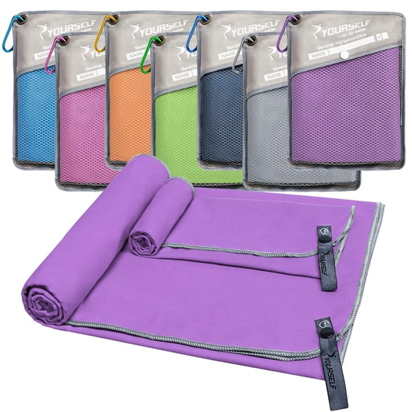 Toalla de Microfibra para Camping SYOURSELF de Secado Rápido 60x30 cm Paquete de 2